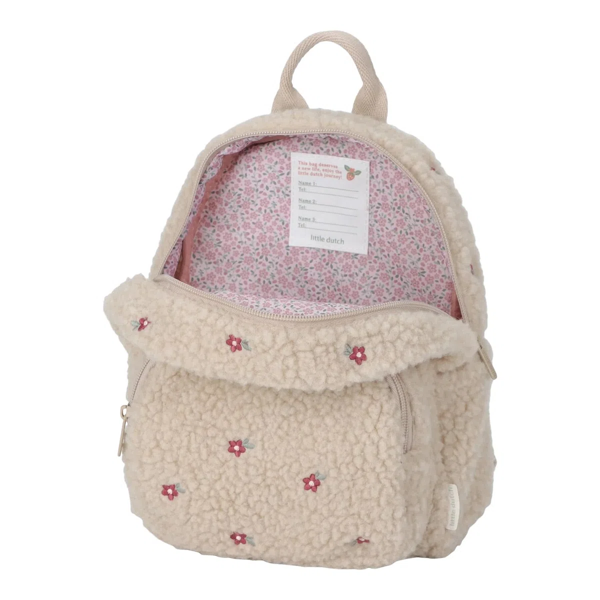 Little Dutch Rucksack Kinderrucksack Teddy für Kinder Kindergarten mit Brustgurt