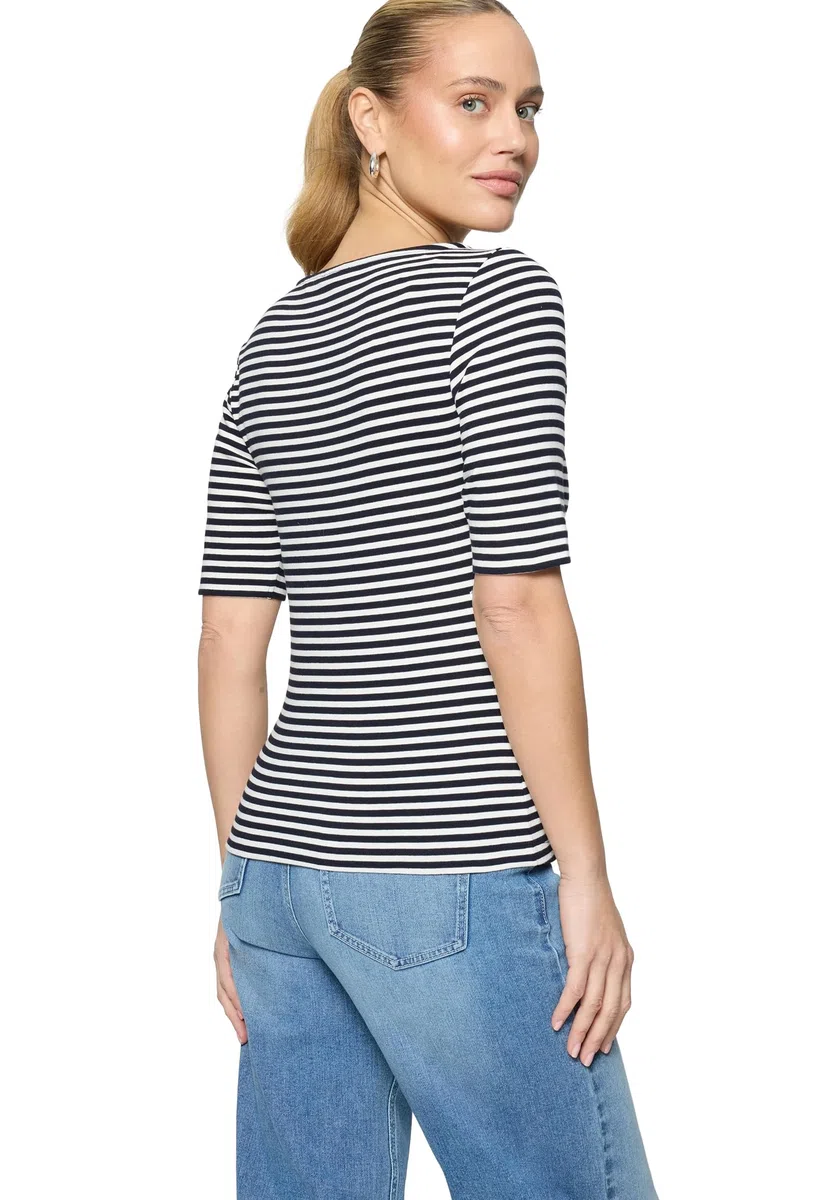 zero Damen Basic Shirt mit U-Boot-Ausschnitt