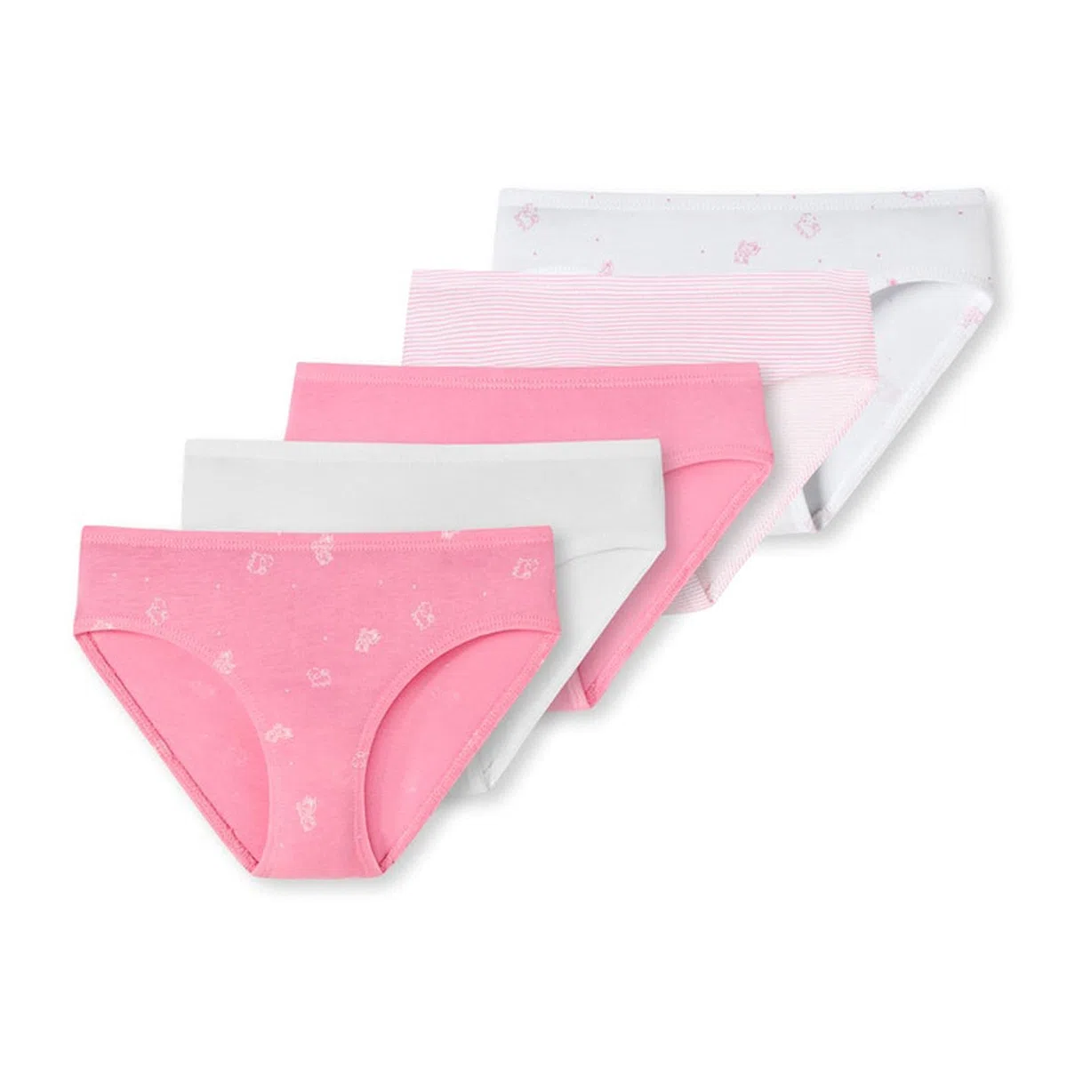 Schiesser Mädchen 5 Pack Slips Unterhosen - 95/5 Organic Bio Baumwolle - Größe 92 bis 140