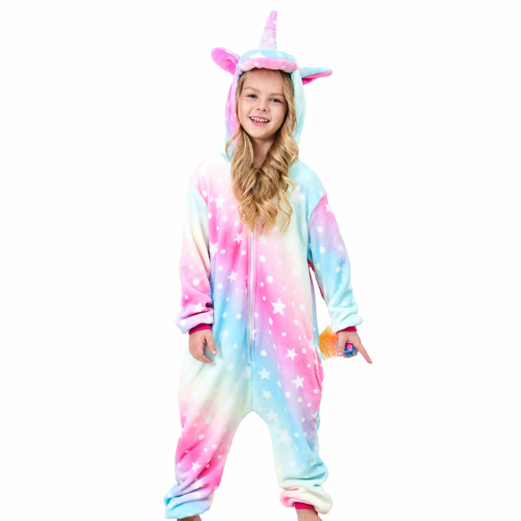 Weiche Einhorn Schlafstrampler Strampelanzug Einhorn Schlafoveralls für Mädchen