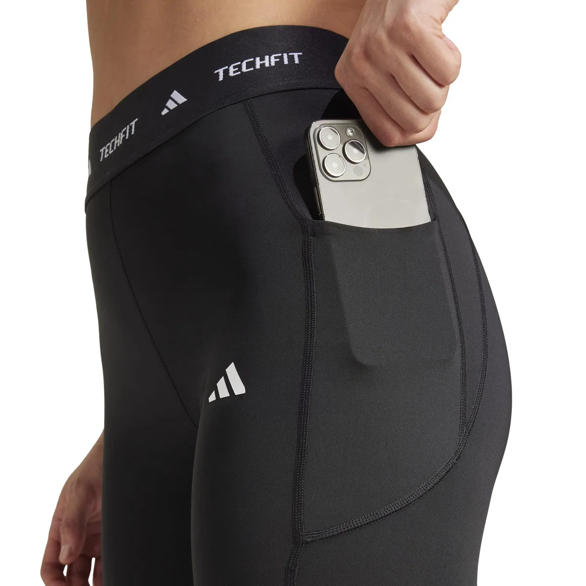 Adidas Damen Techfit Stash Pocket Full Length Leggings