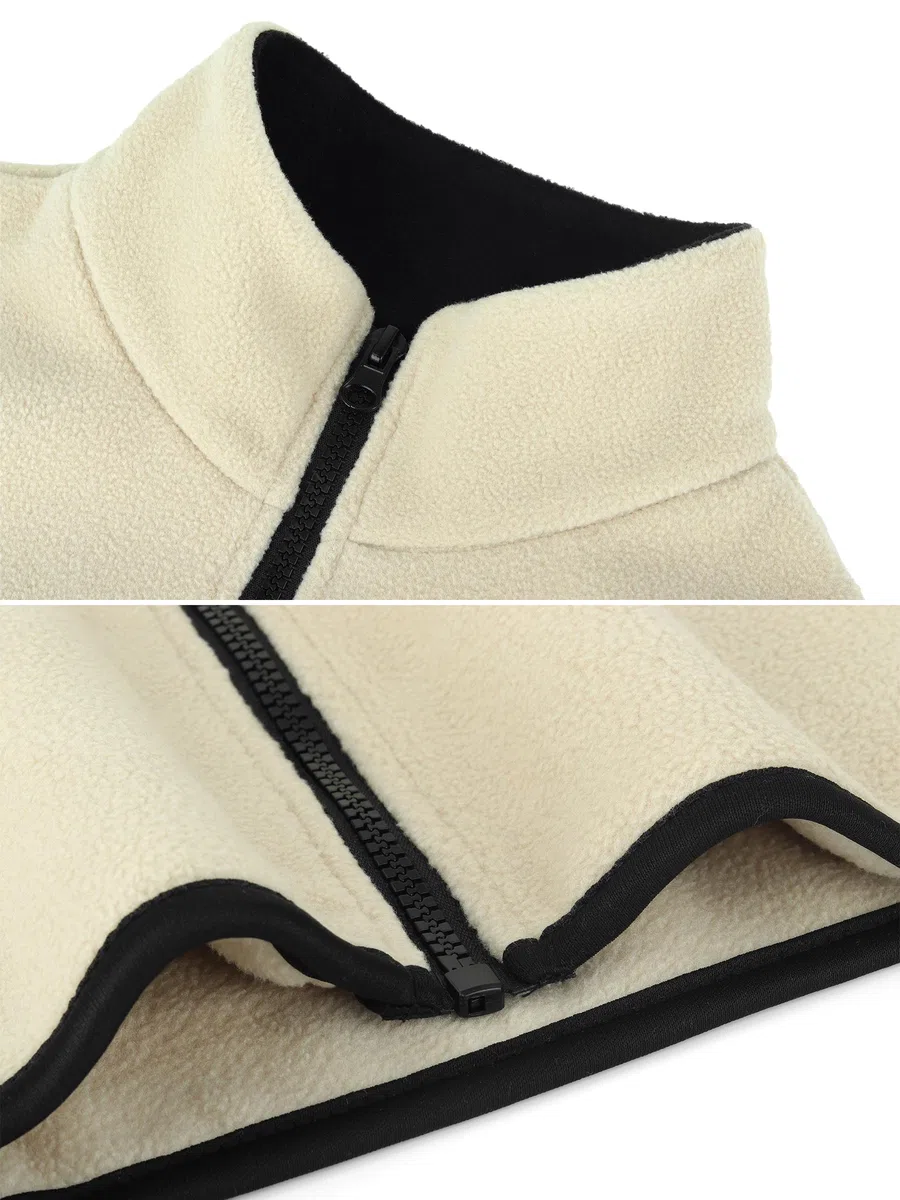 Kleinkind Kinder Polar Fleece Jacke Stehkragen Winddichte Jacke Reißverschluss Leichte Mantel Einfach Eltern-Kind Oberbekleidung
