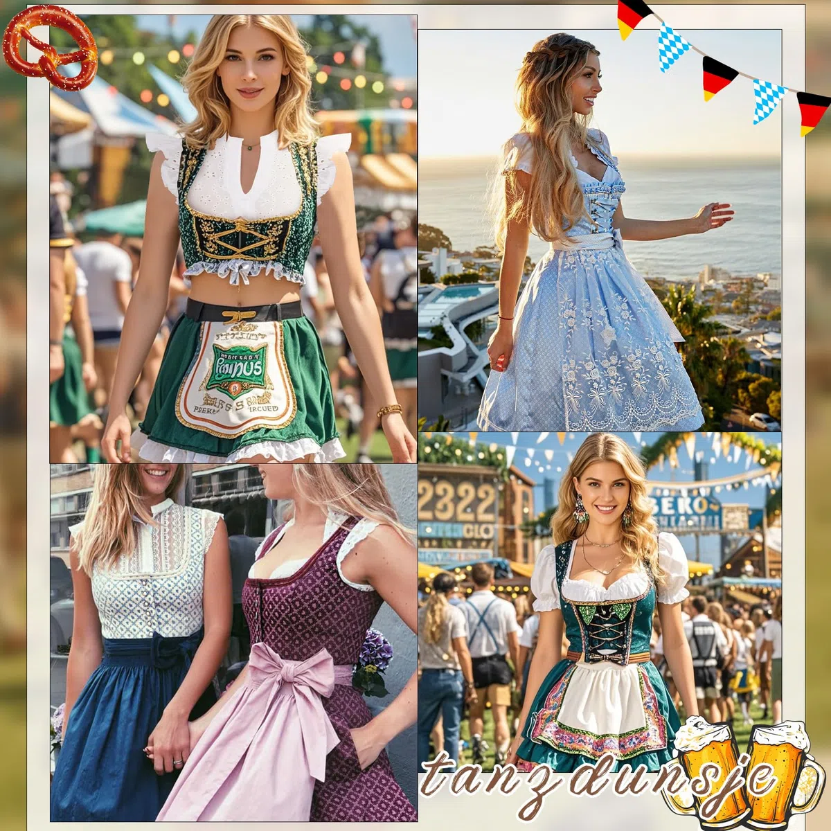 Dirndl Bluse Damen Weiß Dirndlbluse Trachtenbluse Damen Kurzarm V-Ausschnitt für Oktoberfest S-XXL