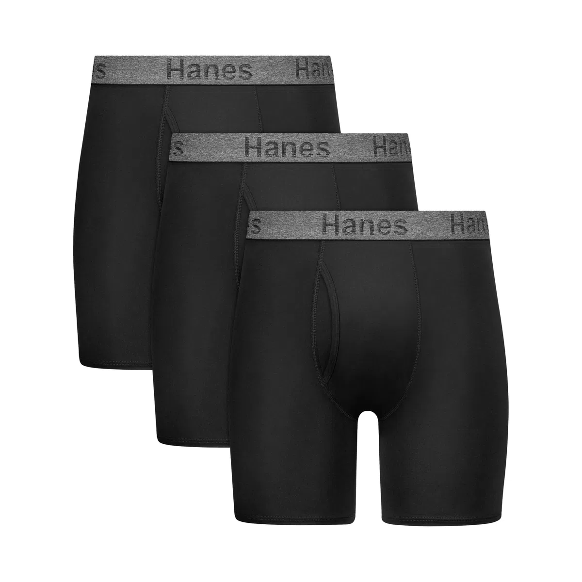 Hanes Herren Stay Dry Pouch Boxer Briefs, Performance Stretch Boxer Brief with Leak Protection, 3-Pack Retroshorts (3er Pack)