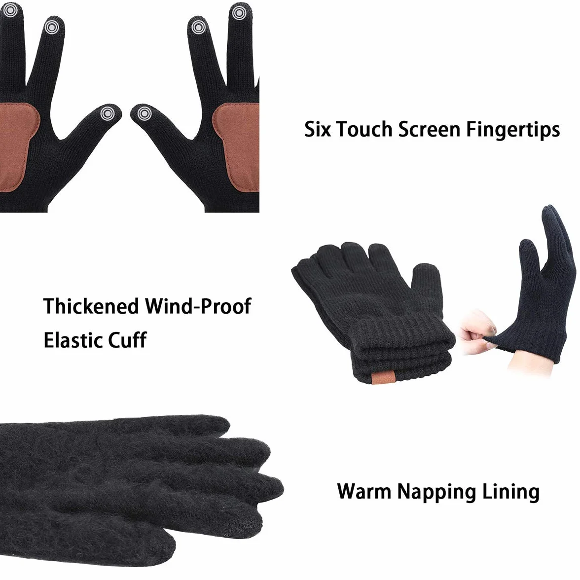 Mütze, Schal und Handschuhe im 3er-Set