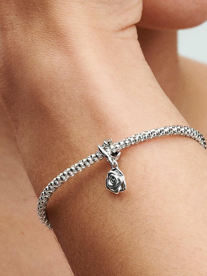 Pandora Moments Doppelanhänger Rosenherz, Sterlingsilber
