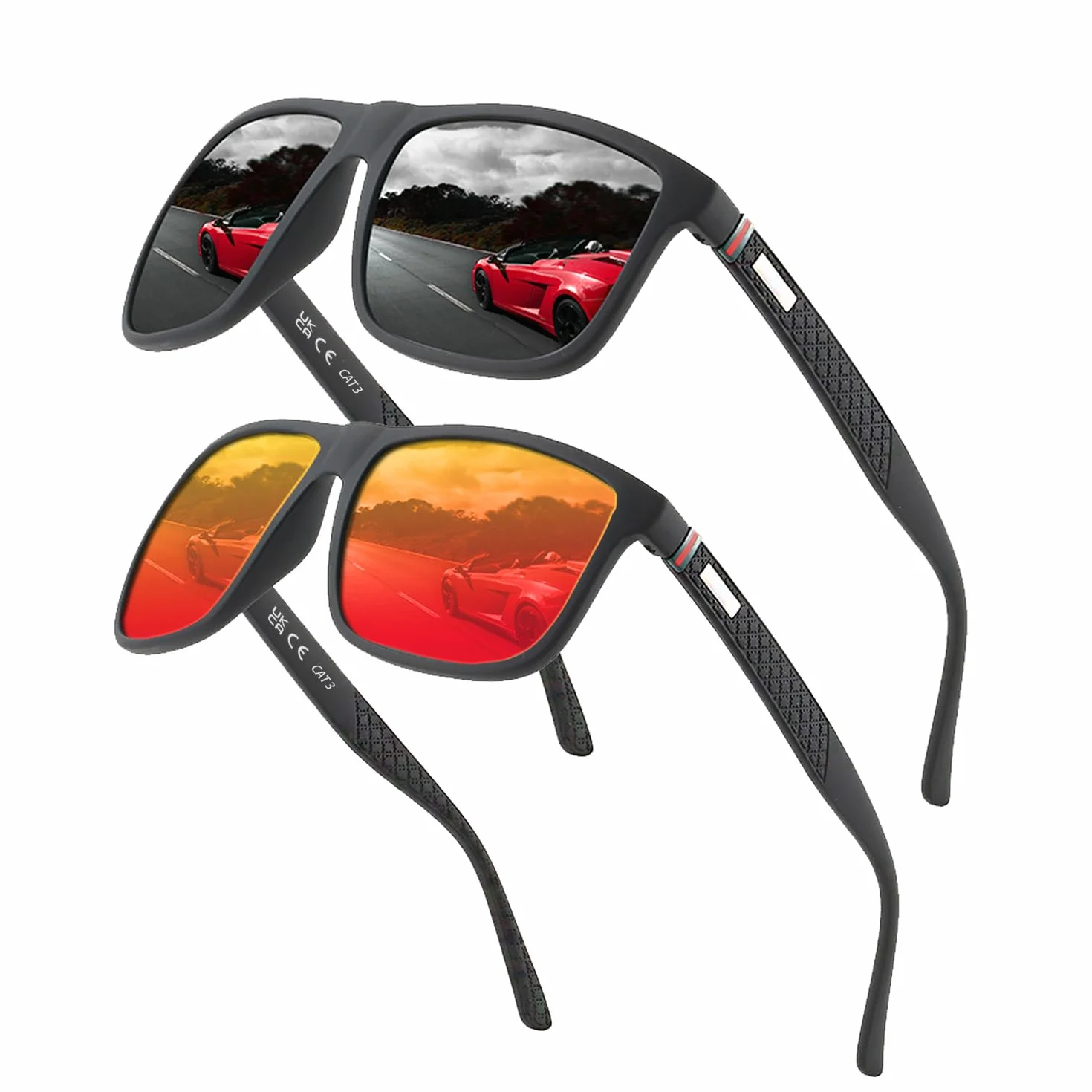 Perfectmiaoxuan Polarisierte Sonnenbrille Herren/Damen ; Vintage/Klassisch/Elegant Brillengestell; HD-Pilotobjektive; Golf/Fahren/Angeln/Reisebrille/Outdoor-Sportarten Mode Sonnenbrille