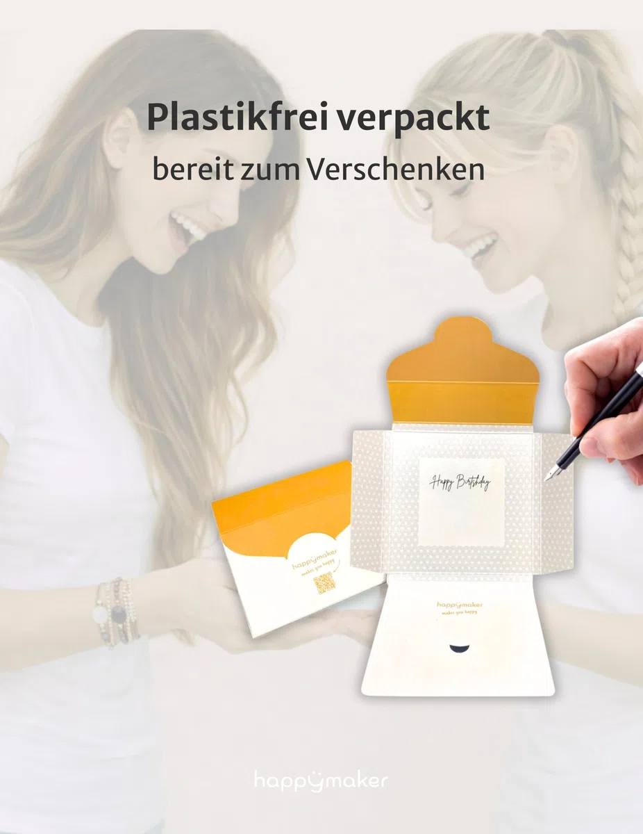 happymaker - Edelstein Perlenarmband mit 925 Sterling Silber oder vergoldeten Perlen, handgefertigt in Deutschland, Geschenkkarte und Geschenkverpackung - Verschluss und Verlängerungskette