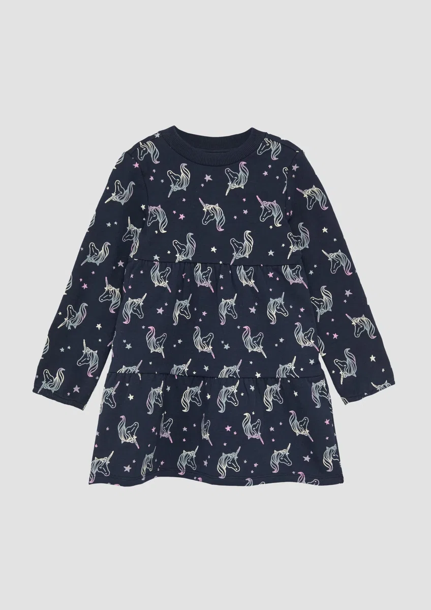 s.Oliver Mädchen Sweatkleid mit Allover Print