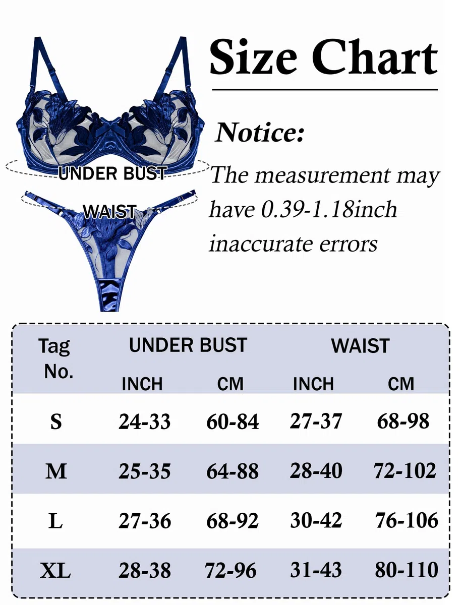 Panegy Sexy BH und Höschen-Sets Besticktes zweiteiliges Push-Up-Dessous-Set Boudoir-Jubiläum