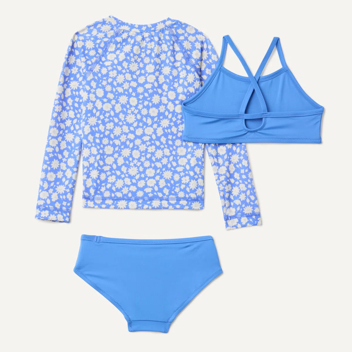 Amazon Essentials Mädchen 3-teiliges Rashguard-Bikini-Set