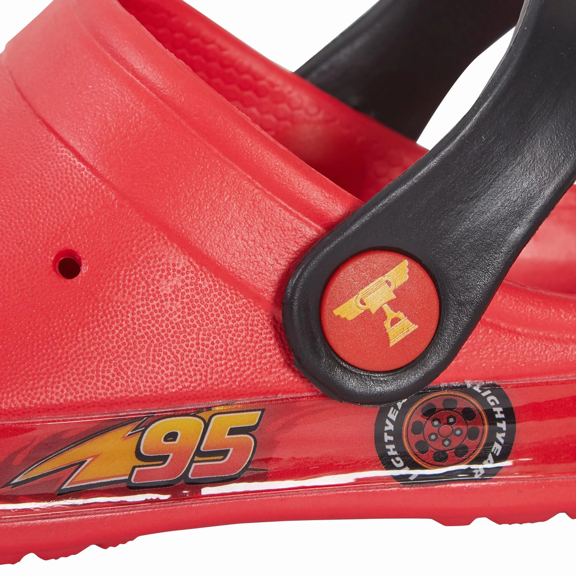Disney Jungen Cars Clogs mit Charms, Kinder Sandalen, Lightning McQueen Slipper mit Knöchelriemen, Strand Schuhe.