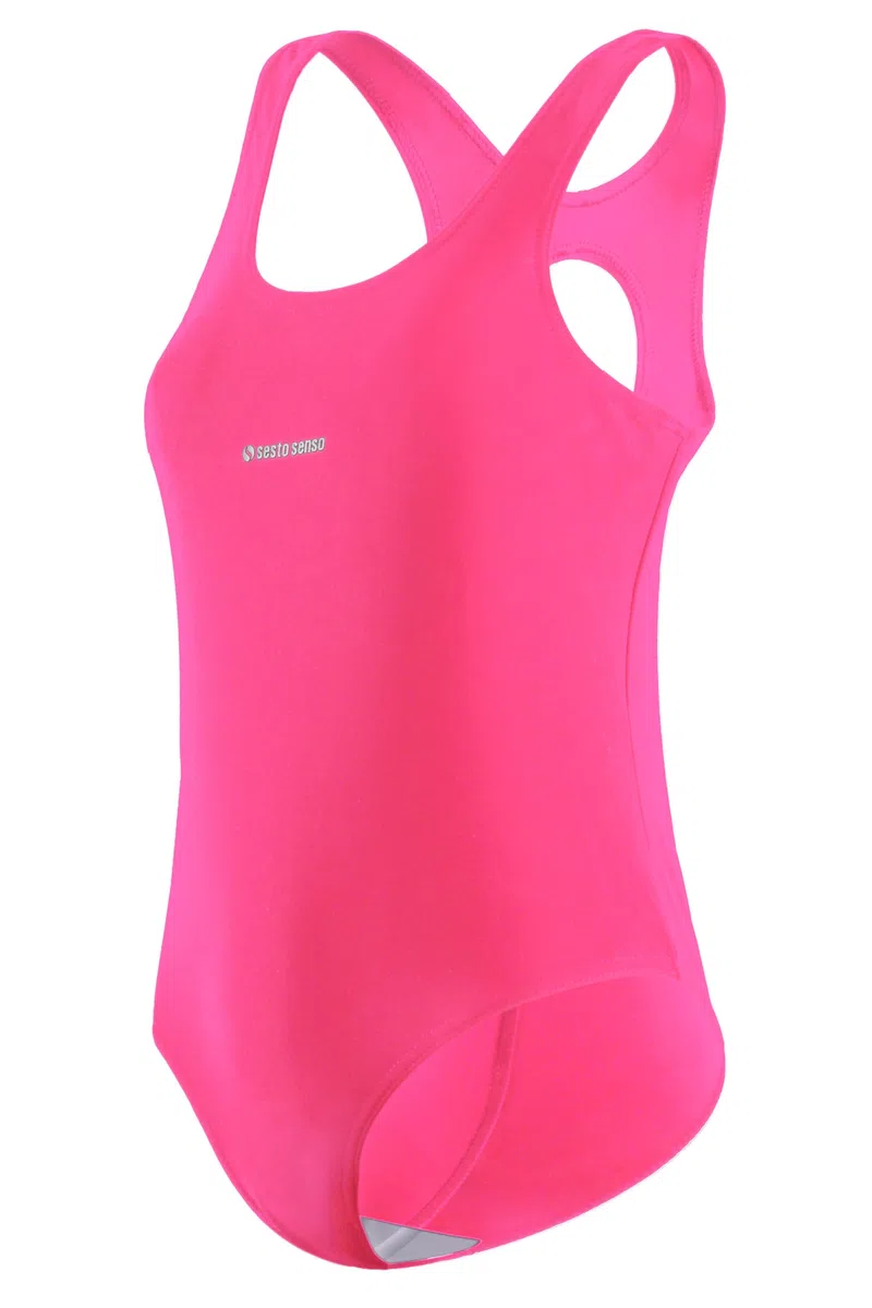 sesto senso Badeanzüge für Mädchen Einteiliger Racerback Sport Schwimmanzug eine Farbe