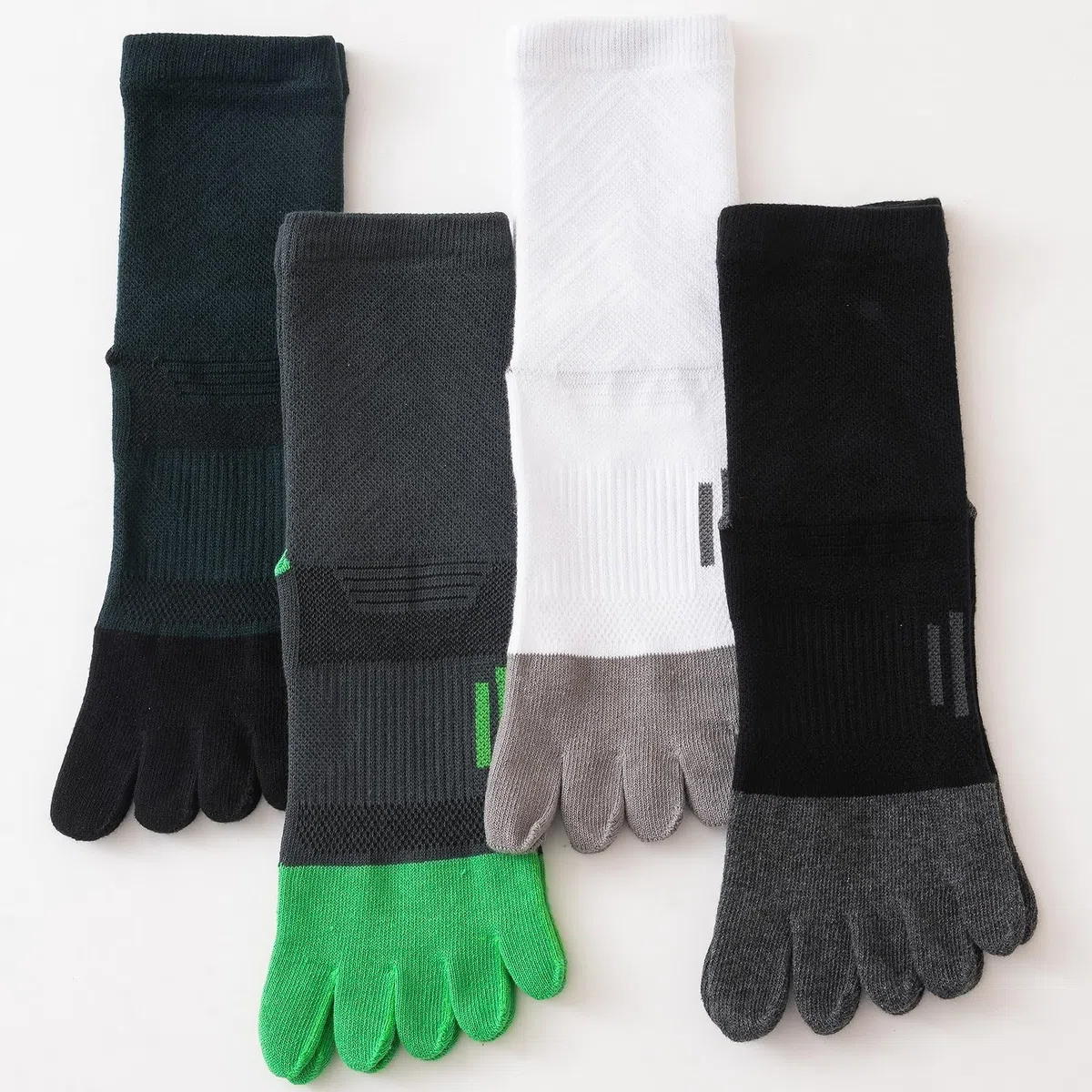 Herren Zehensocken Baumwolle,Five Fingers Socken für Sport Laufende,Sportsocken für Herren 4 Paar