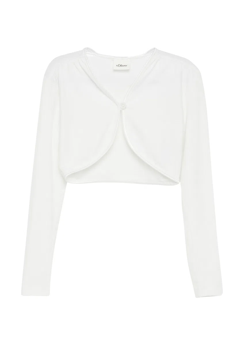s.Oliver Festlicher Bolero mit Blumenknopf