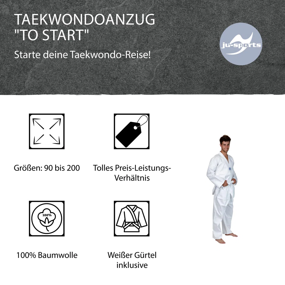Ju-Sports Herren Taekwondoanzug To Start Anzug