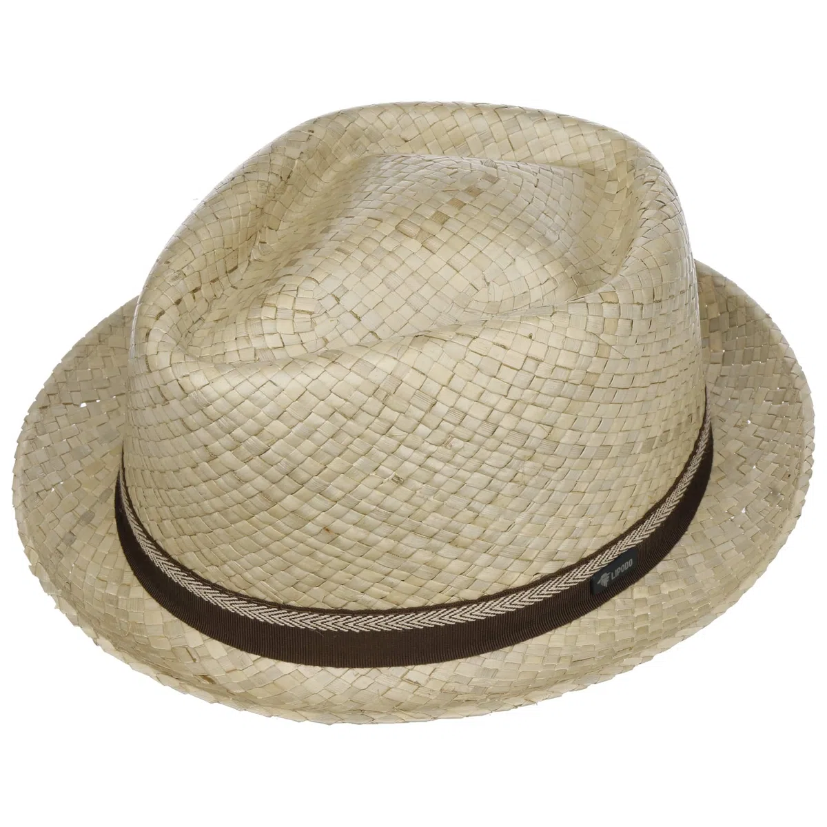 Lipodo Bemiro Player Strohhut Fedora Made in Italy Damen und Herren Frühling Sommer