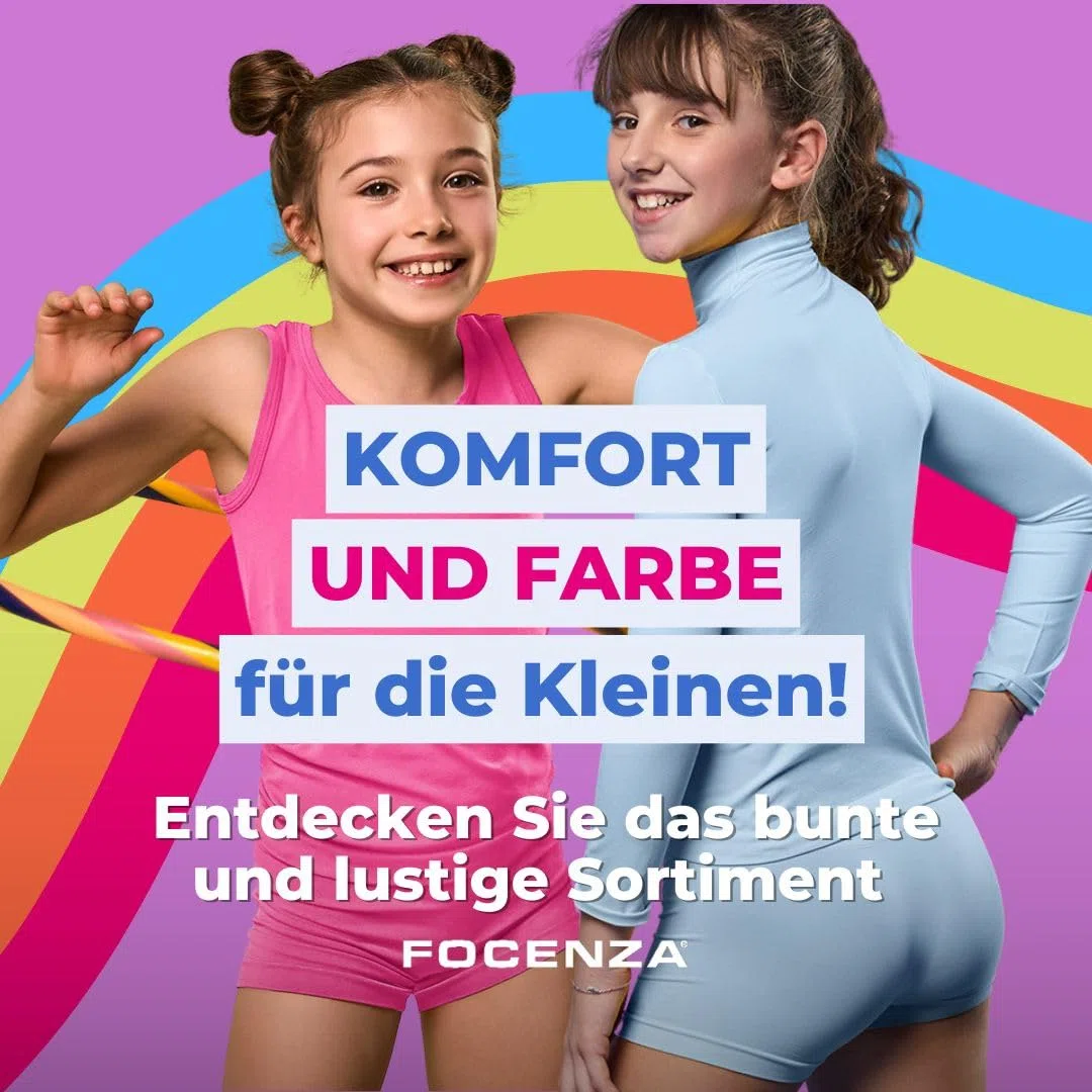 FOCENZA Mädchen Shorts Sporthosen, Nahtlose Technologie, Made in Italy