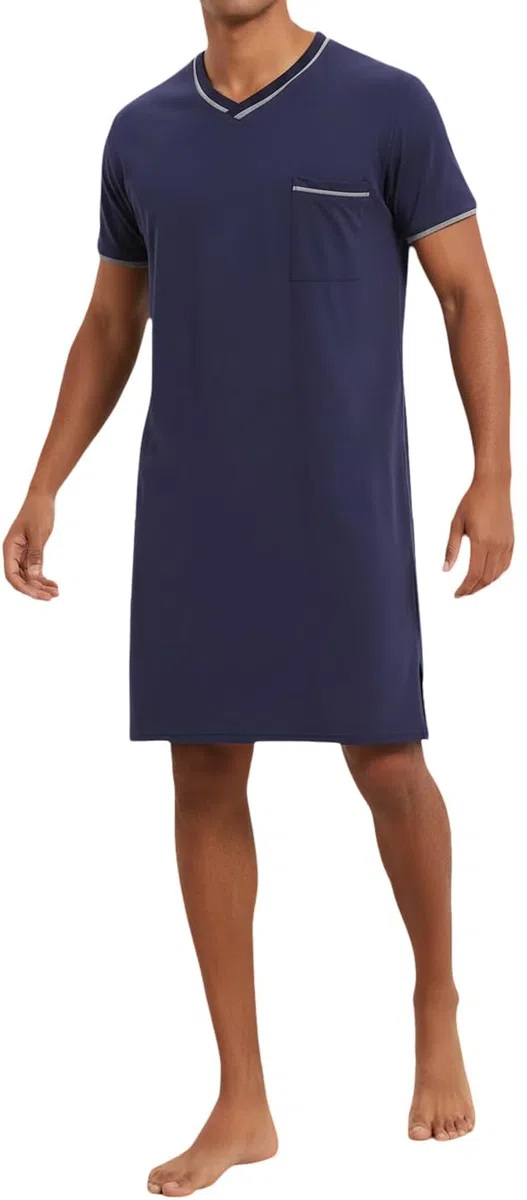 In One Clothing Herren Nachthemd mit halbem Arm