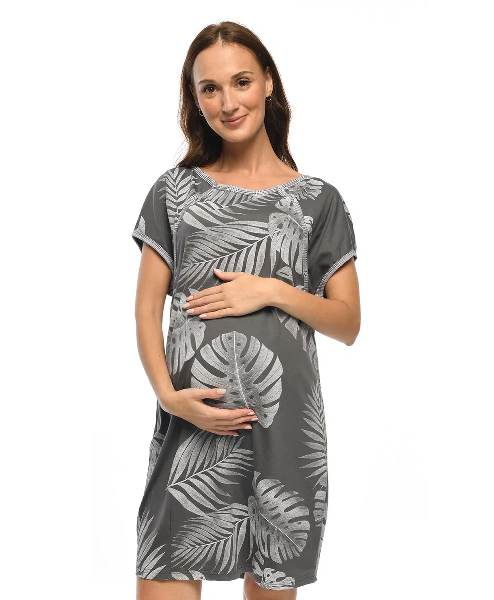 MijaCulture 3 in1 Geburtskleid Stillnachthemd Umstandsnachthemd 4123