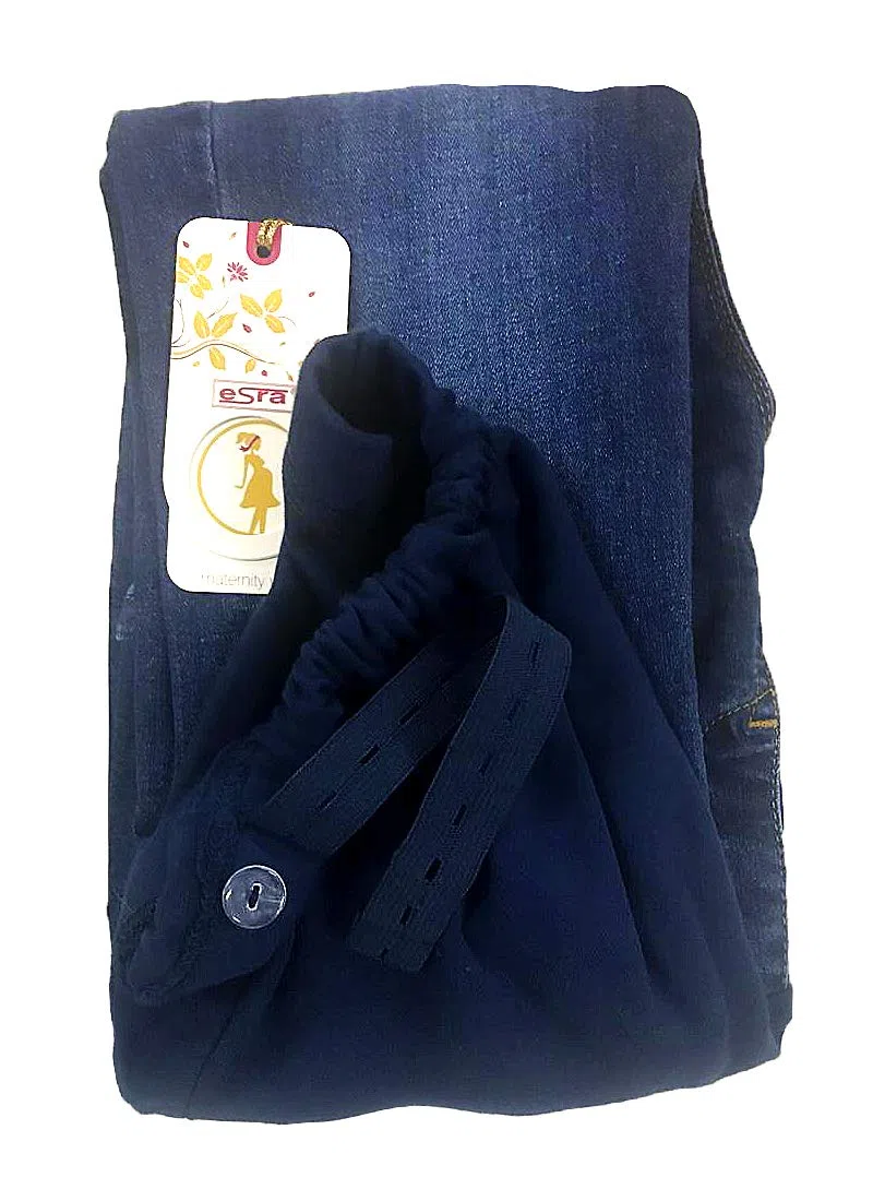 ESRA Schwangerschaftshose Umstandshose Jeans Hose Skinny für Schwangerschaft Maternity J531