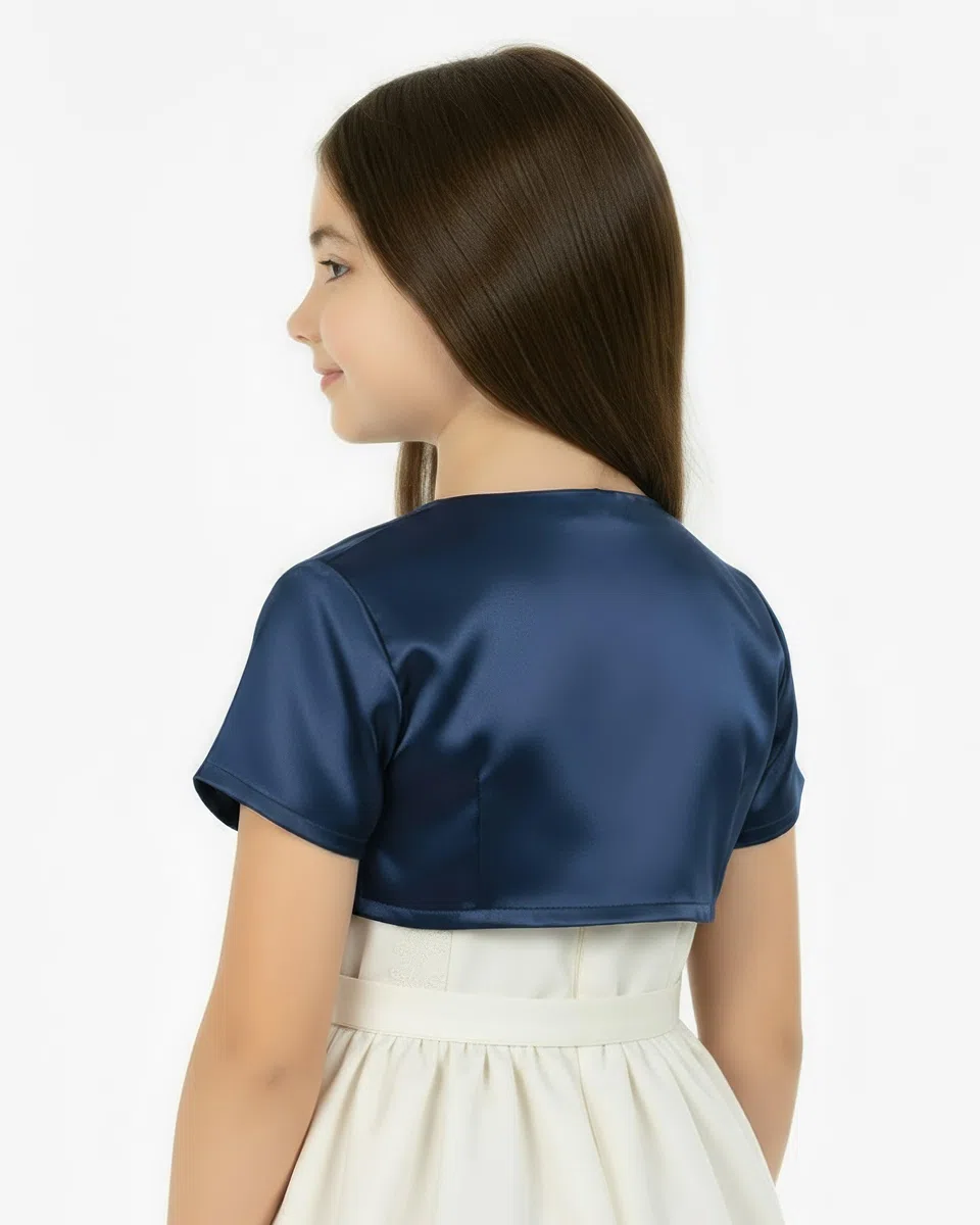 BlackButterfly Kinder Satin Kurzarm Bolero Mädchen