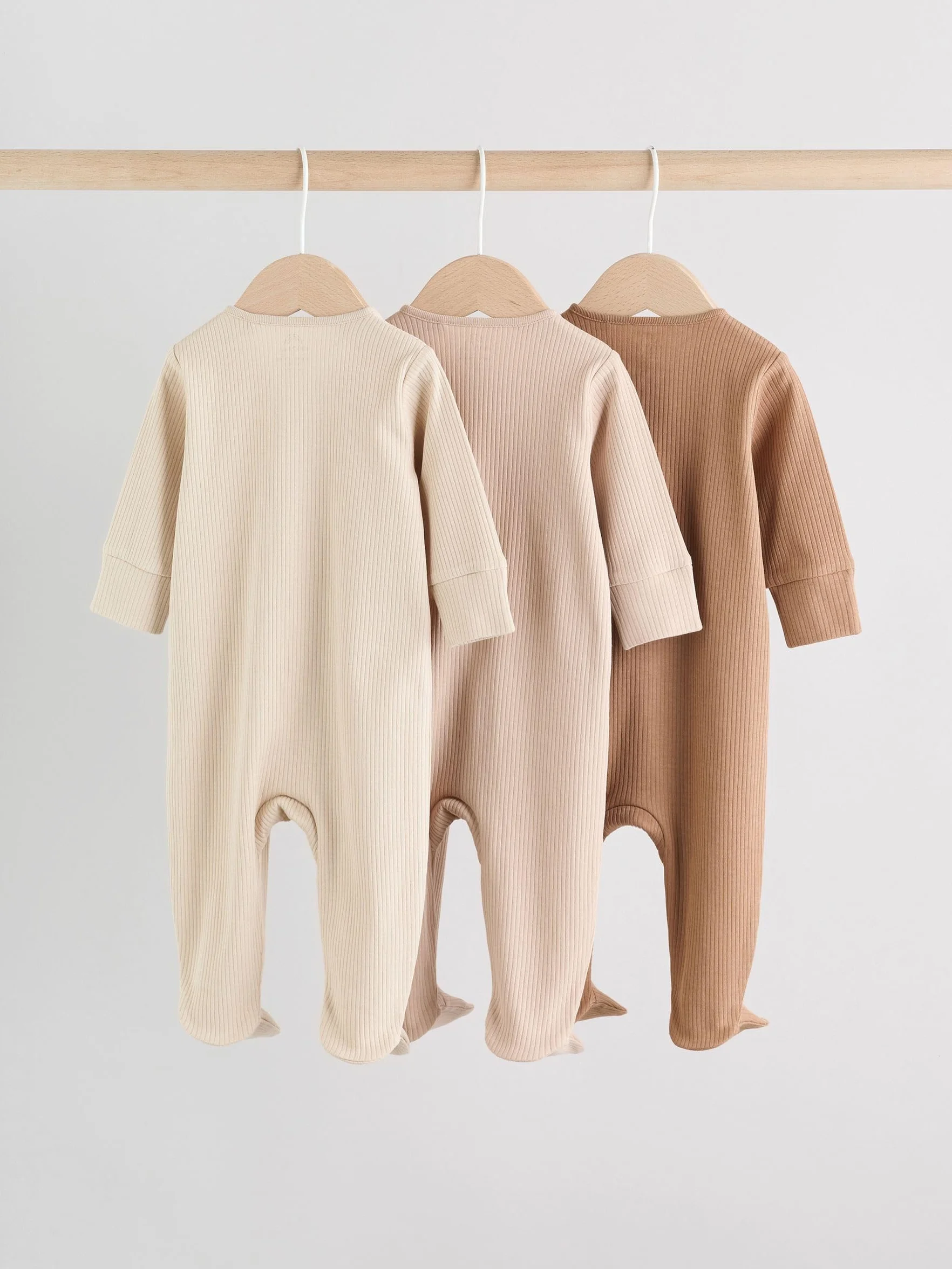 NEXT Baby Babystrampler Zwei-Wege-Reißverschluss, 3er-Pack