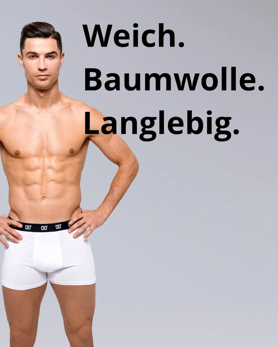 CR7 Boxershorts Herren Baumwolle – Cristiano Ronaldo Premium Herren Unterhosen – Männer Baumwoll Boxershorts Set – Komfort & Style – 3er-Pack