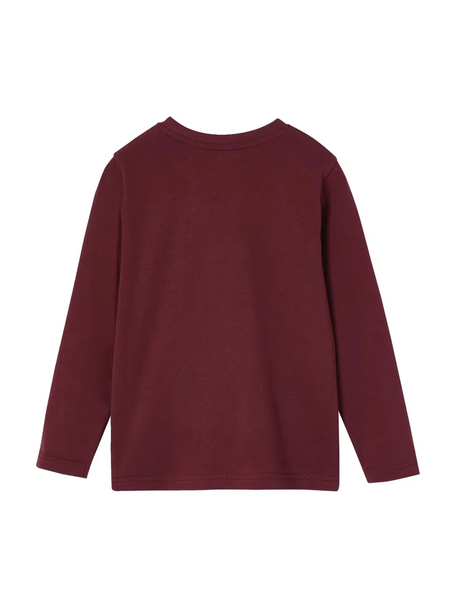 Vertbaudet 3er-Pack Jungen Langarmshirts Basic Bordeaux 110