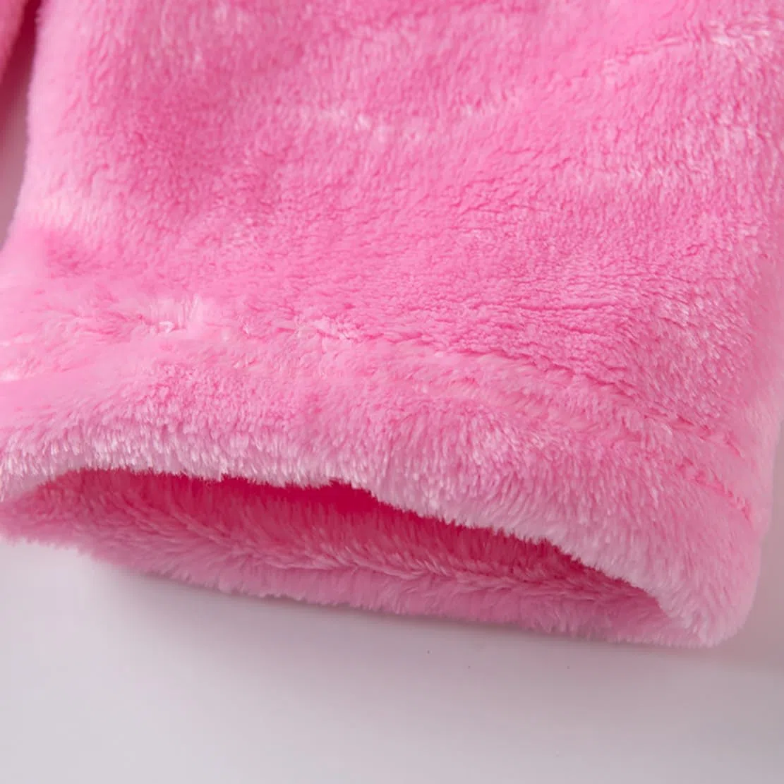 Bademantel für Mädchen, einfarbig, mit Kapuze, Flanell-Fleece-Bademantel für Jungen