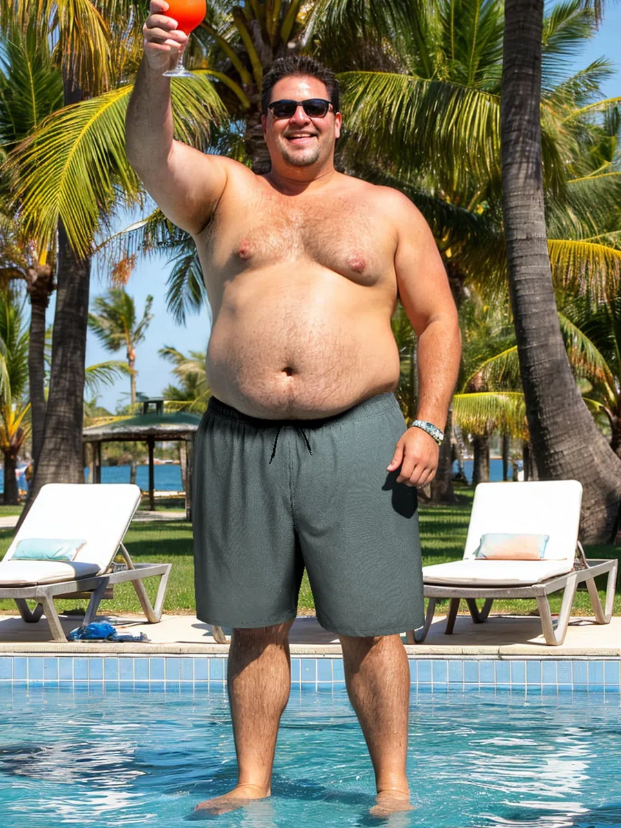 Arcweg Badehose Herren große Größen 2XL-6XL, schnell trocknend mit Kompressions-Netzfutter & elastischem Bund | Boardshorts für Strand, Schwimmen und Sport