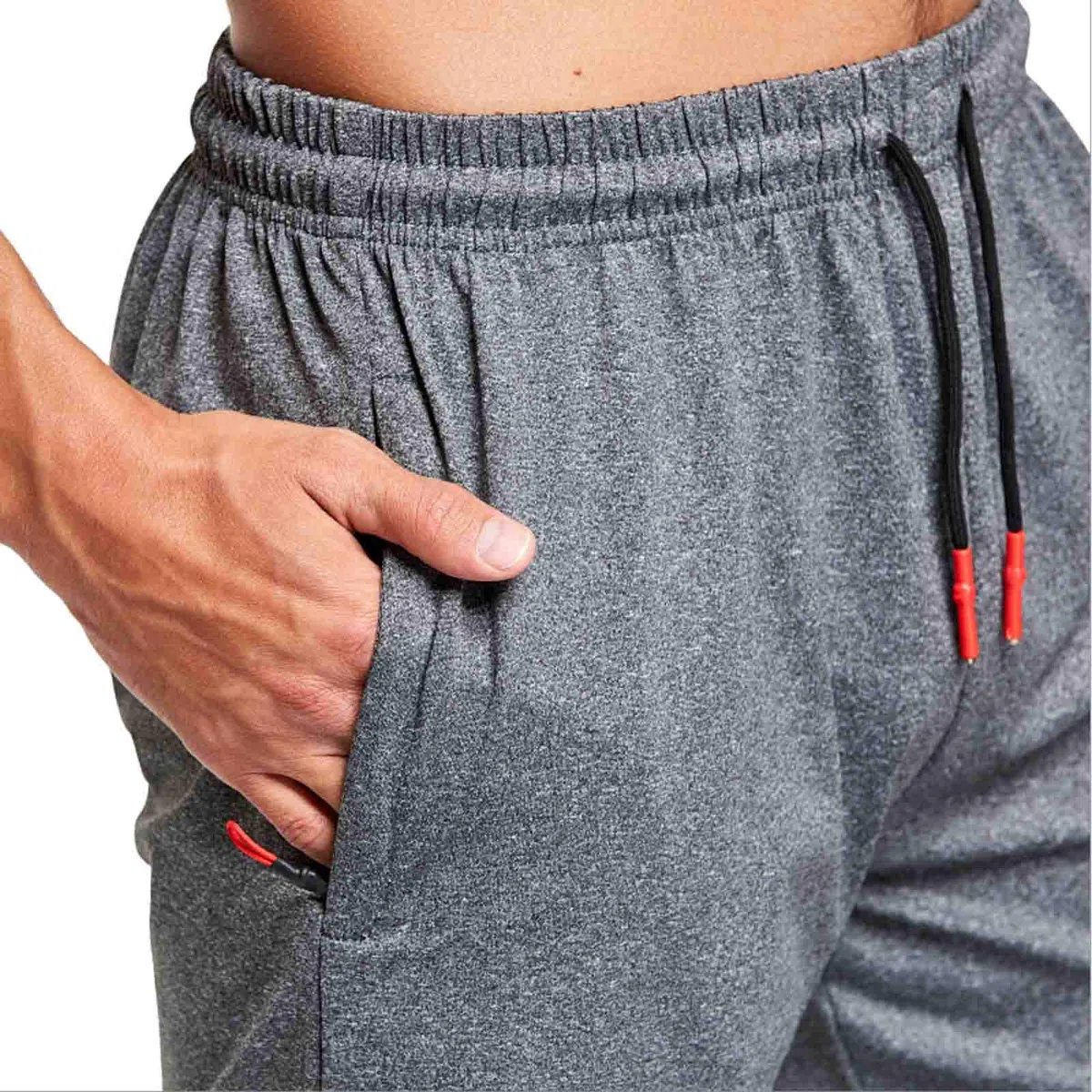 JustSun Sport Shorts Herren mit Reißverschluss Leicht Stretchstoff