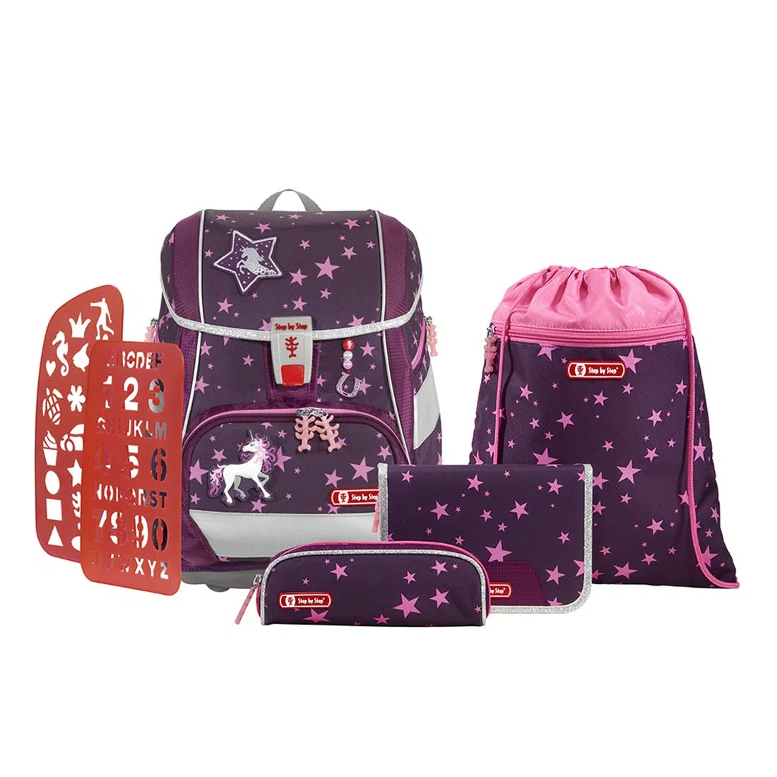 Step by Step 2in1 Plus Unicorn Schulranzen Set 6tlg.