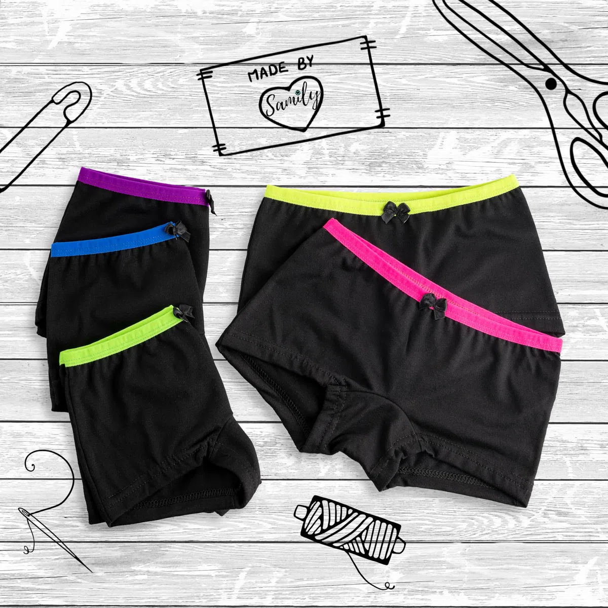 SAMILY Mädchen Unterhosen Unterhemd Set 10er Pack Unterwäsche Baumwolle 146 152