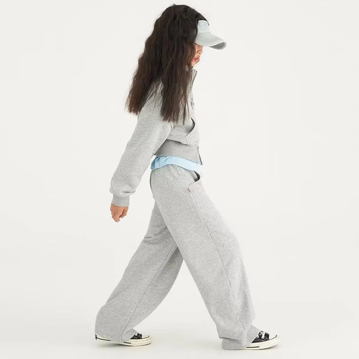 linboo Mädchen Kleidungset 2tlg Jogginganzug Sweatjacke mit Doppeltem Reißverschluss und Sporthose Kinder Sportanzug
