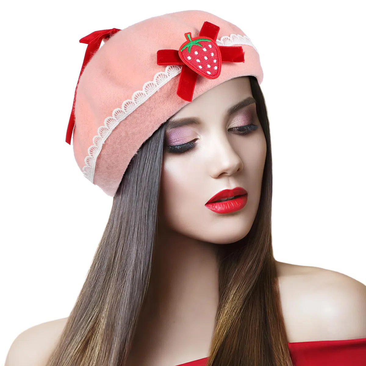 Abaodam Damen Baskenmütze Mit Schleife Aus Warmer Wolle Modischer Beret Für Outdoor Und Festliche Anlässe Atmungsaktive Und Bequeme Mütze Stilvolles Frauen Accessoire 10.24X10.24X2.56 Zoll