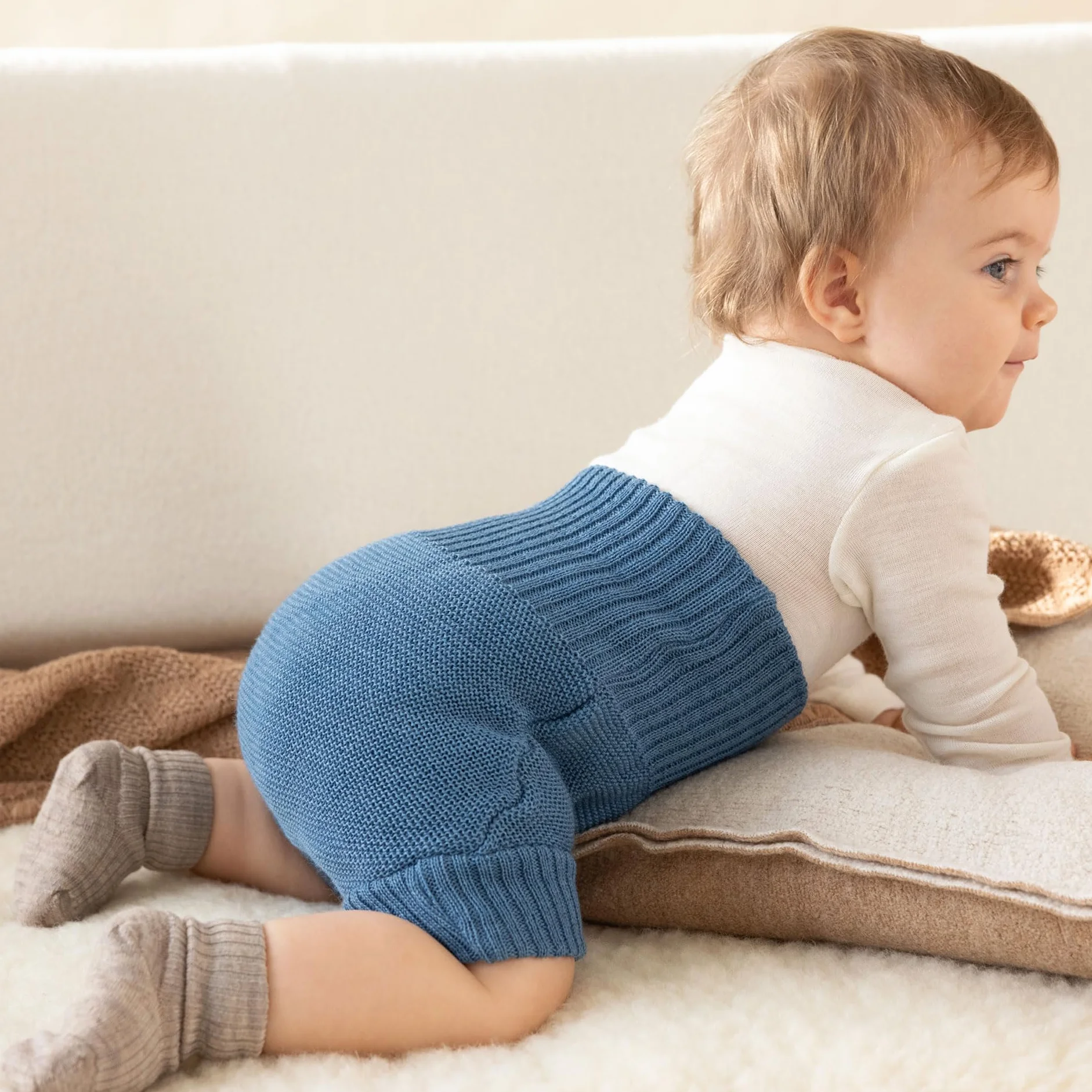 Disana WOLLWINDELHOSE, 100% Bio-Merinowolle GOTS, IVN Best | Newborn Neugeborene Baby Kleinkind, Kind Unisex | Baby Erstausstattung | Made in Germany