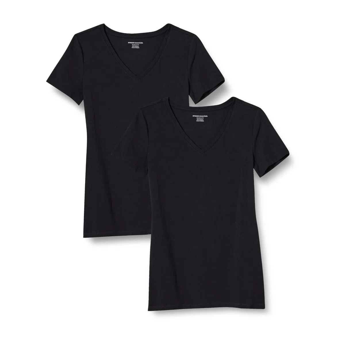 Amazon Essentials Damen T-Shirt Regular Fit mit kurzen Ärmeln und V-Ausschnitt, Multi-Packs