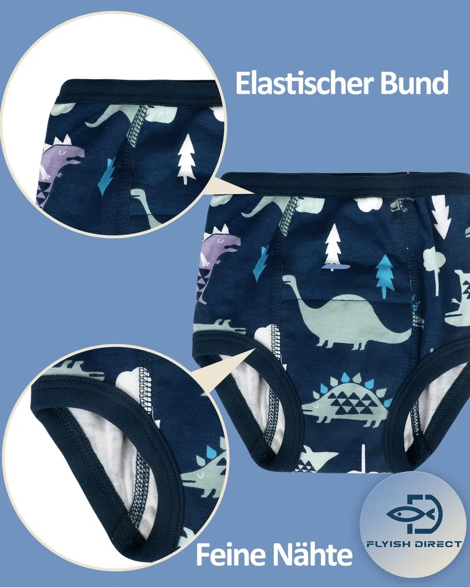 FLYISH DIRECT Töpfchen Trainingshose, Kinder Töpfchentraining Unterwäsche für Jungen und Mädchen, Kinder Töpfchen-Trainingshosen, 3T