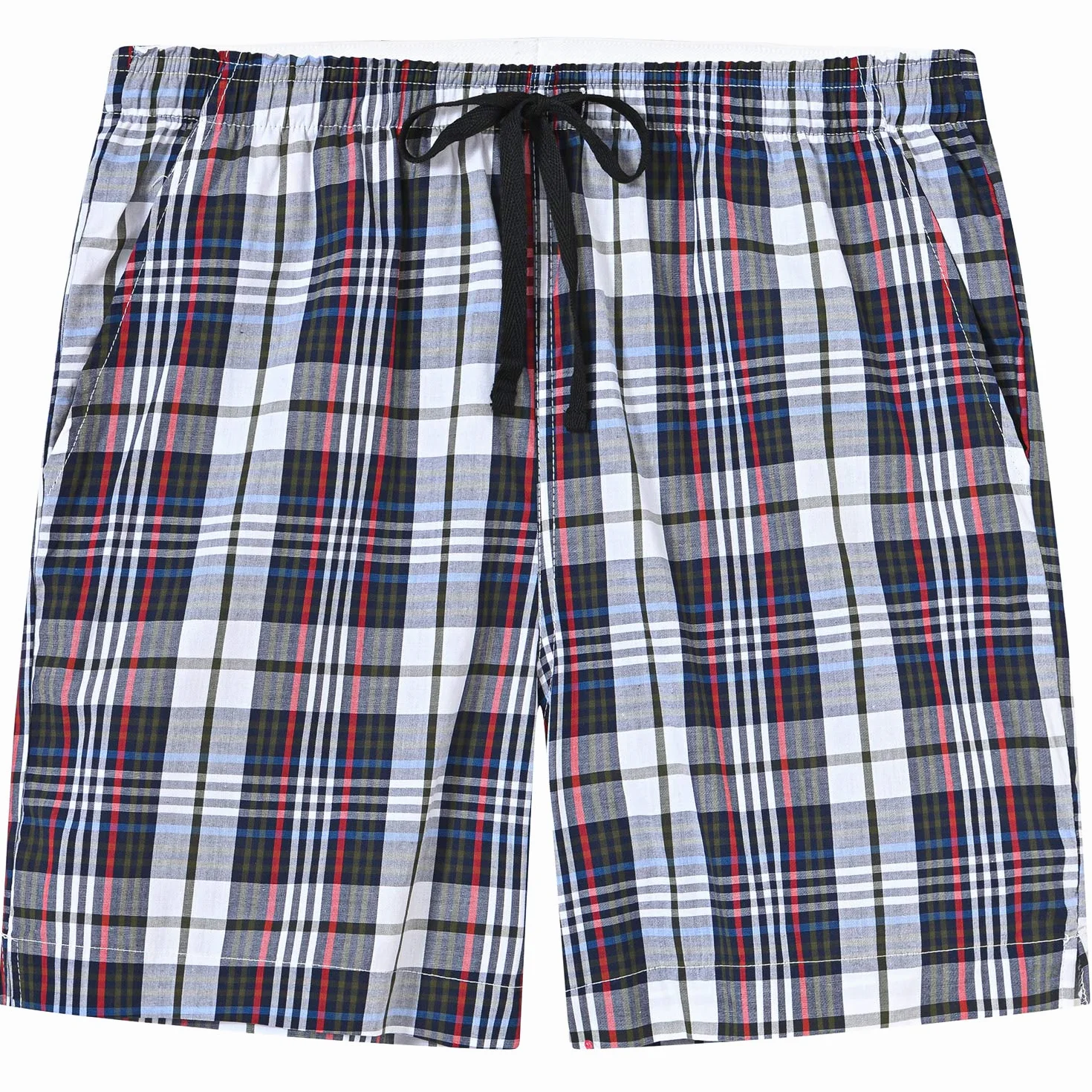 MoFiz Schlafshorts Jungen Baumwolle Kurz Pyjamahose Schlafanzug Karierte Hose Loungewear Nachtwäsche 7-15 Jahre