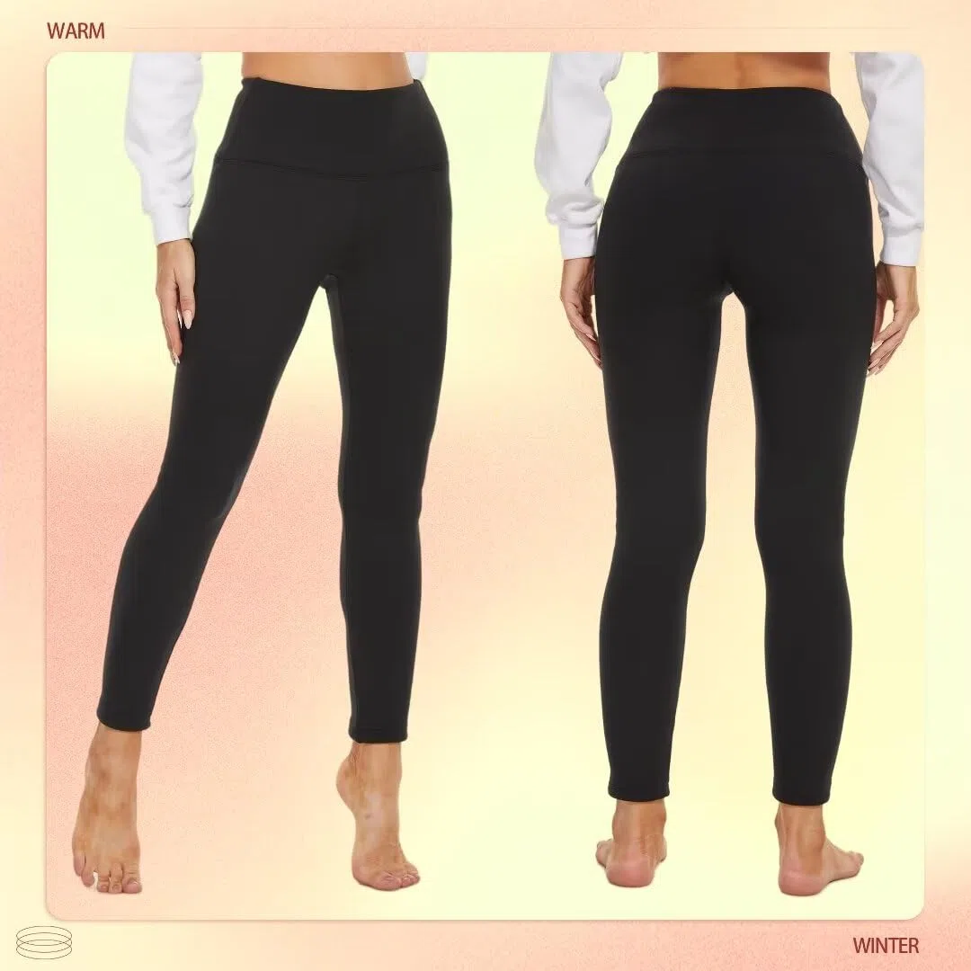 Missluck Thermo Leggings Damen Gefüttert Thermoleggings Verdickte Plüsch Thermohose Fleece Leggins Warme im Winter
