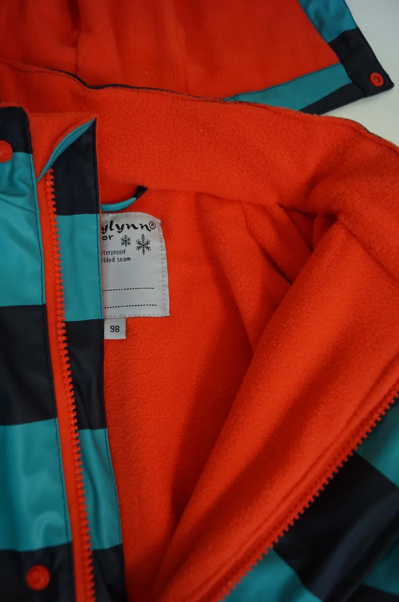 MAYLYNN Schneeanzug Regenoverall Regenanzug Blau, warm gefüttert mit dicken Fleece Futter
