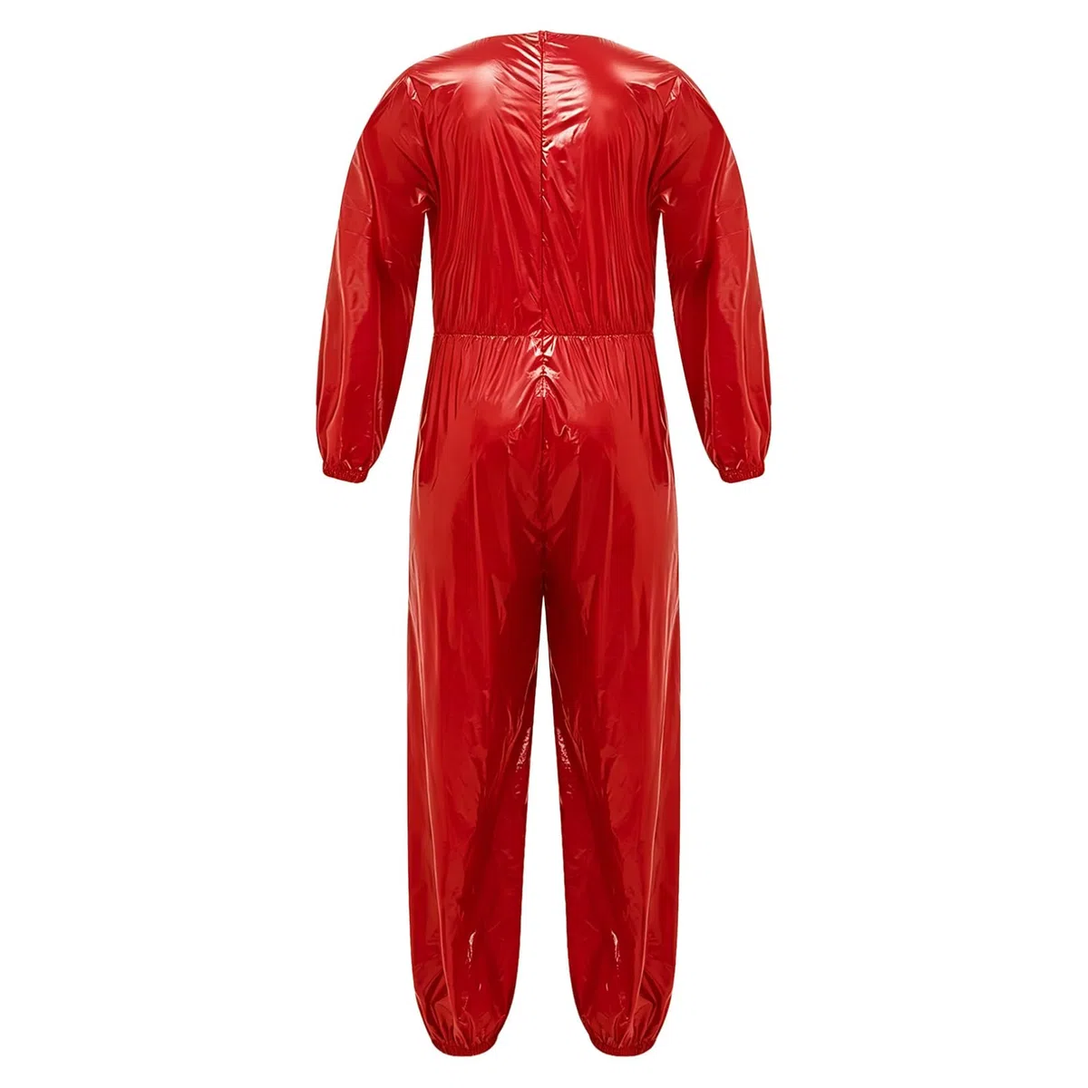 MSemis Herren Inkontinenz Bodysuit Rundhalsausschnitt Einteiler Leotard Erwachsenen Windeln Strand Bademode Cover Up Pullover Kombianzüge