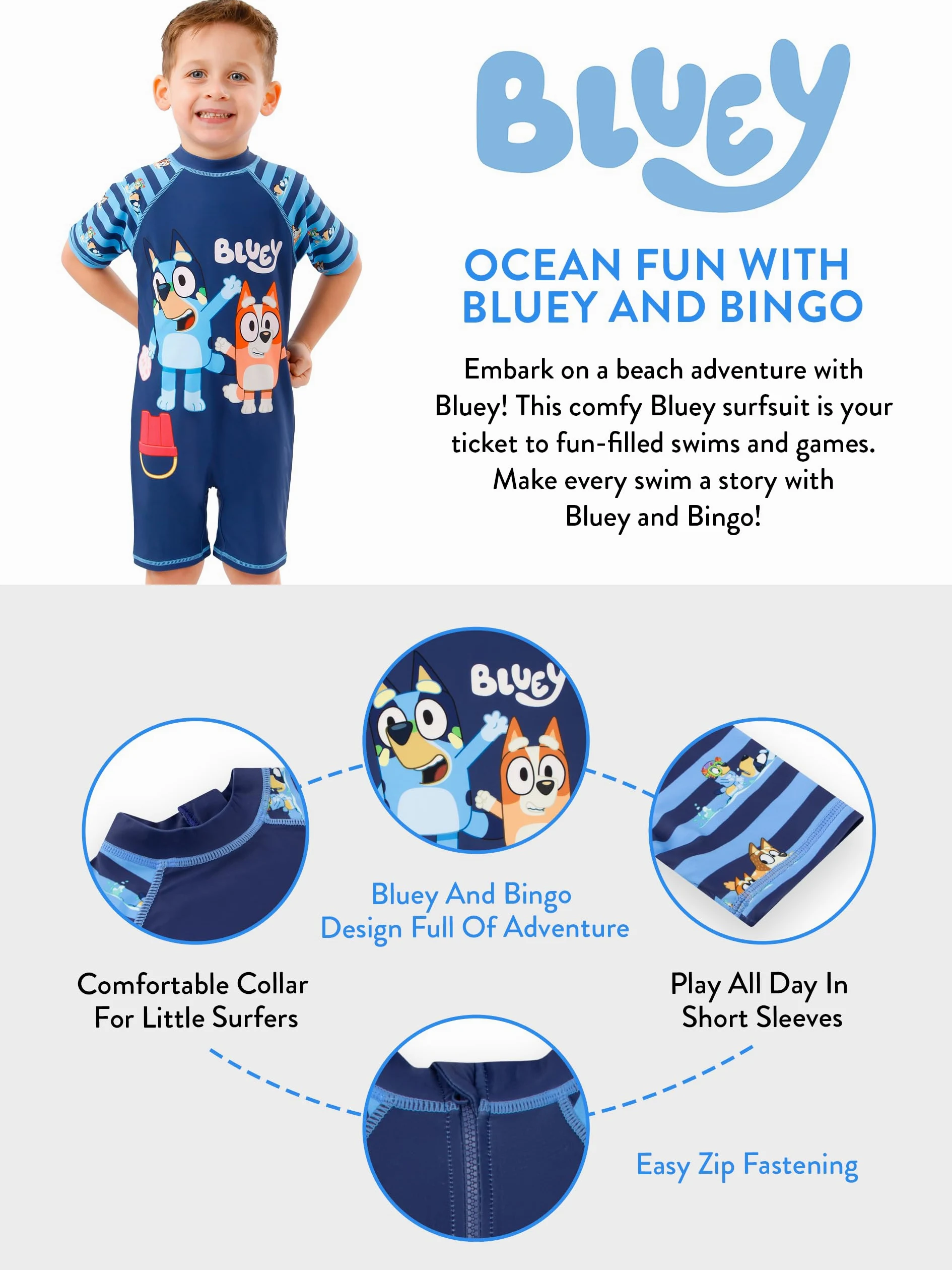 Bluey Badeanzug | Kinder Schwimmanzug | Schwimmset Kinder