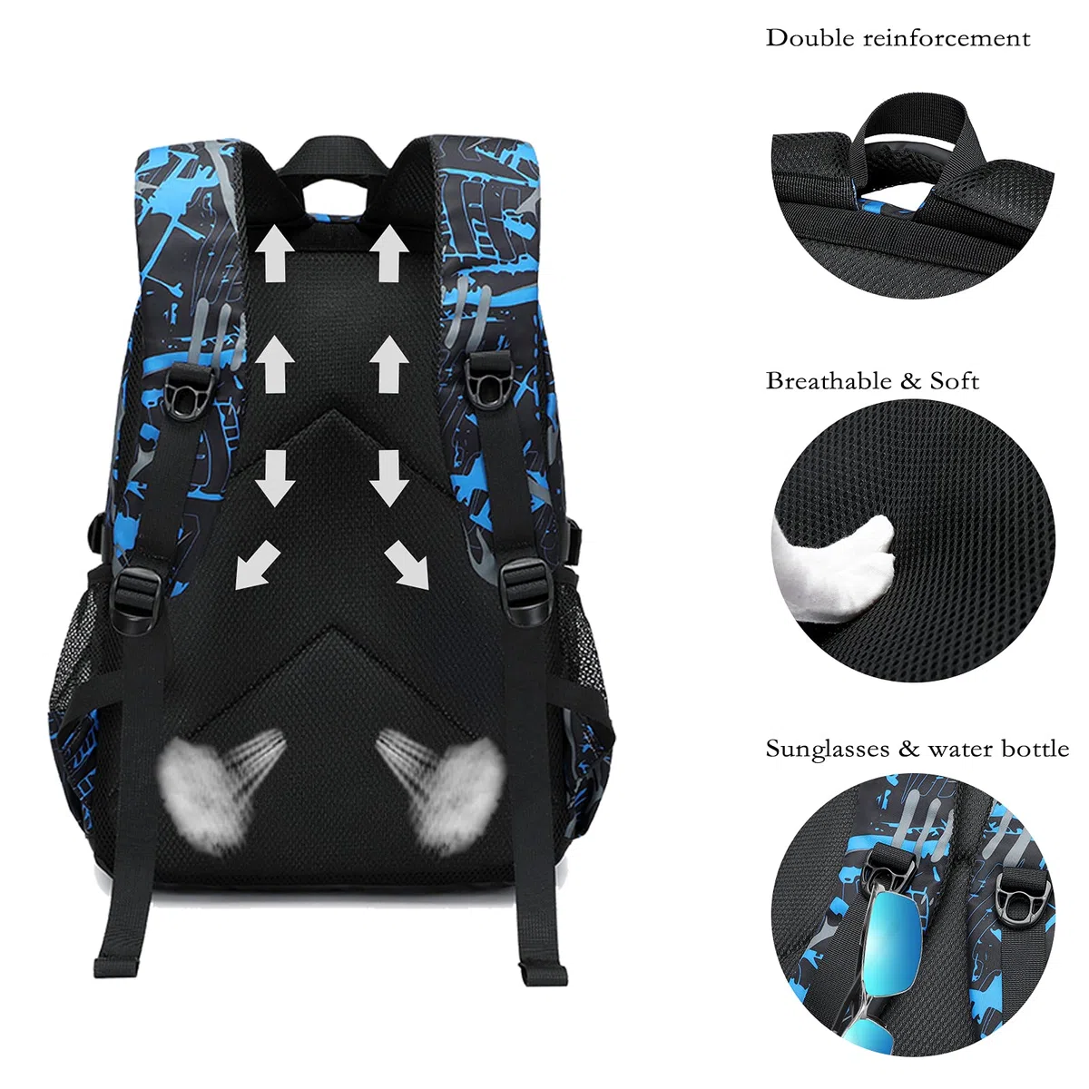 Asge Unisex Kinder Rucksack Schulrucksack (1er Pack)