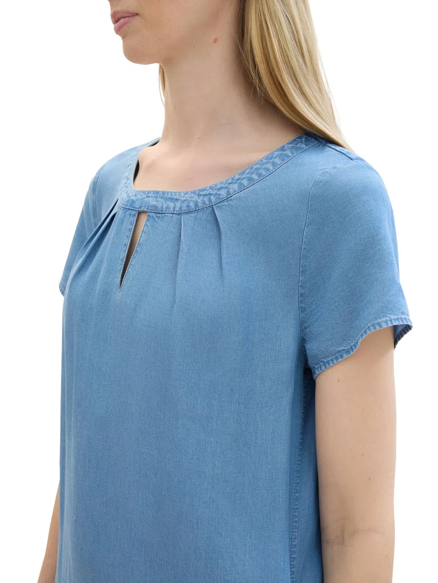 Tom Tailor Damen Lockeres Jeanskleid
