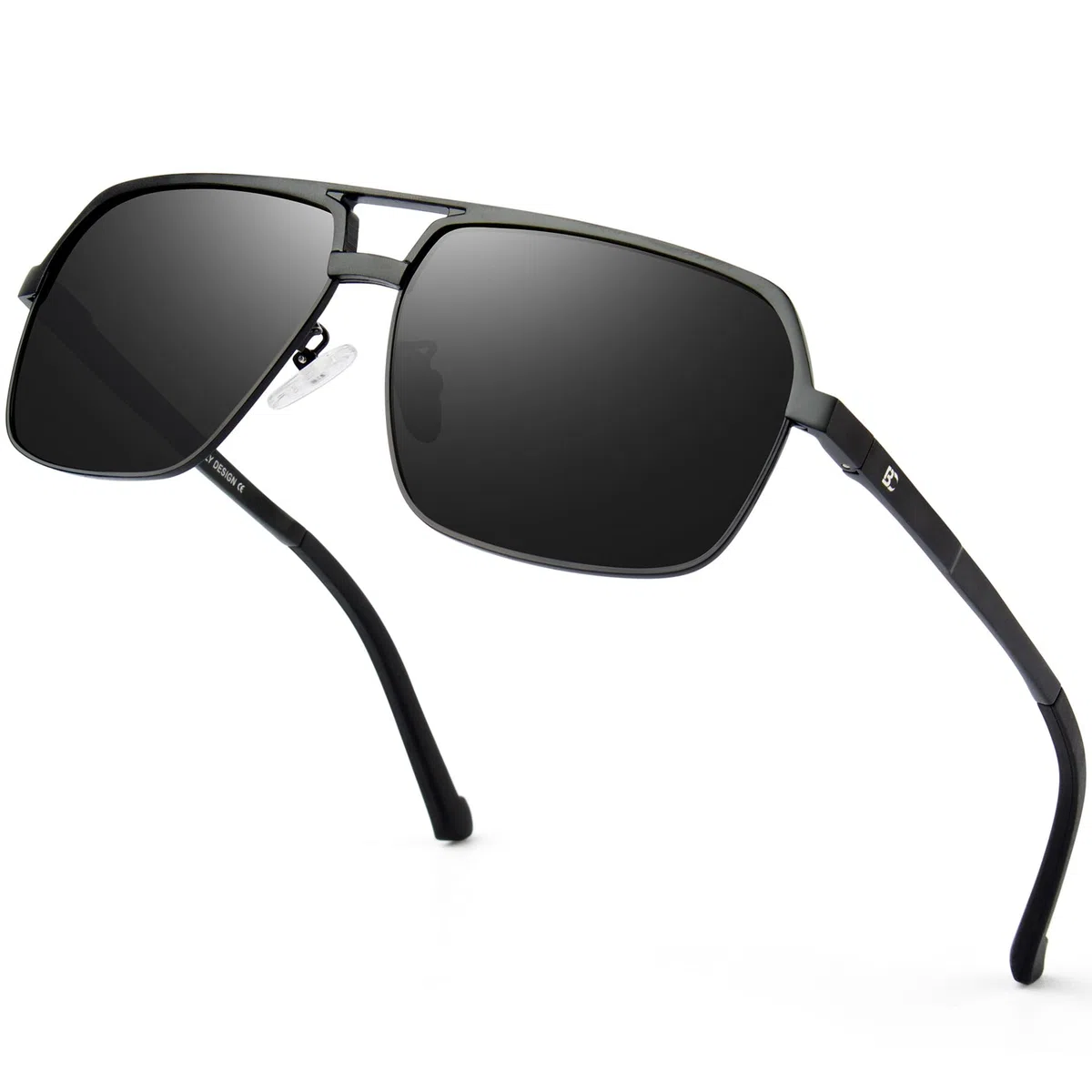 Polarisierte Sonnenbrille for Herren klassische - 100% UV Schutz Retro Schwarz Sonnenbrillen Polarisiert for Männer zum Fahren und Angeln