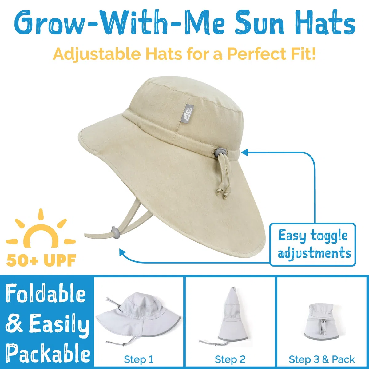 Jan & Jul Kinder Grow-with-Me Aqua-Dry Abenteuer-Sonnenhut