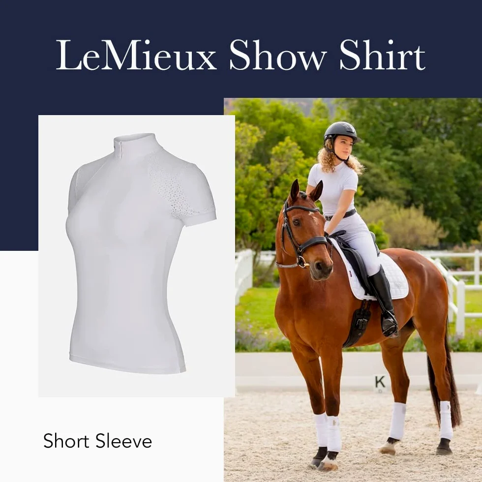 LeMieux Damen Turniershirt Olivia Kurzarm Navy