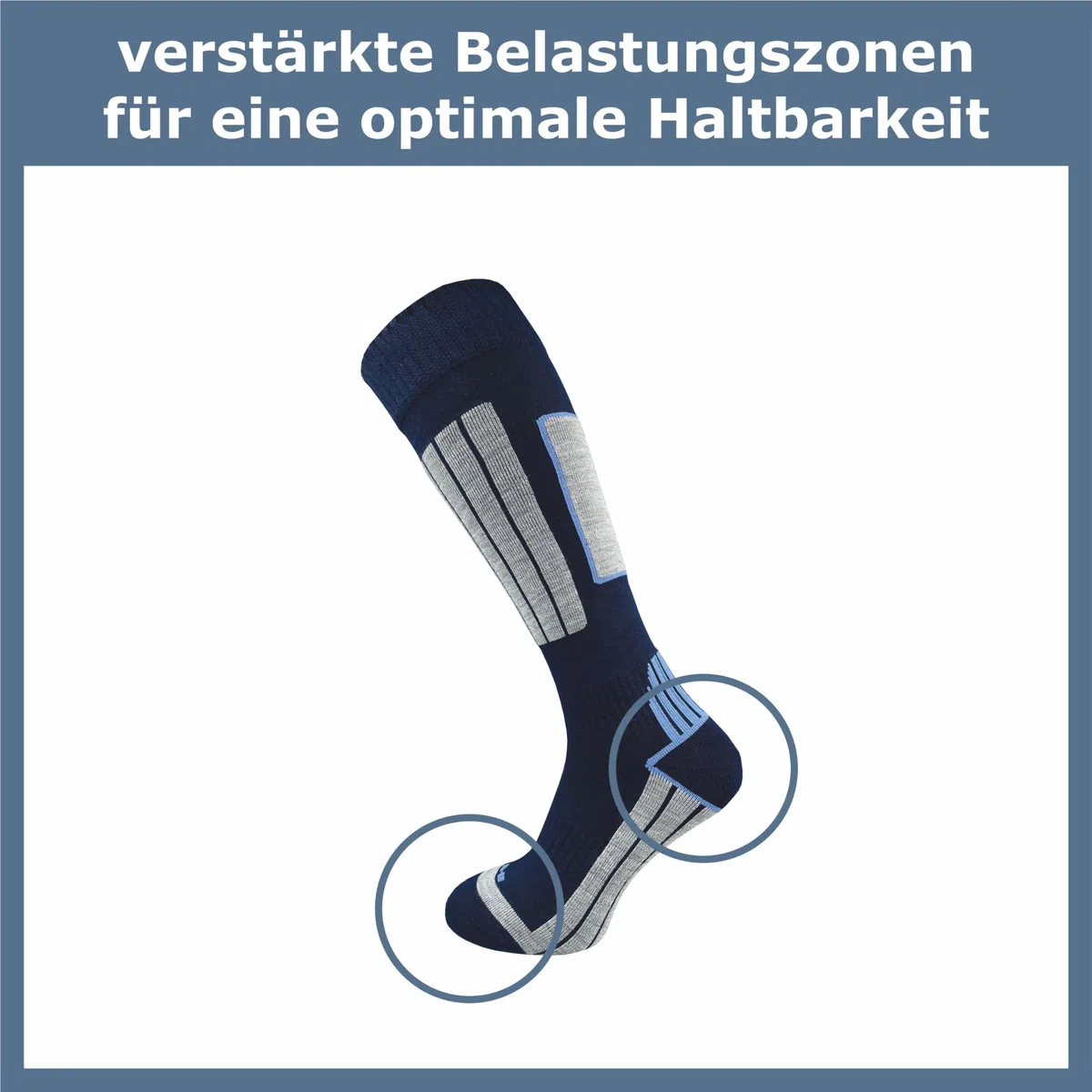 GAWILO Damen Skisocken mit Polsterung (4er-Pack) 20% wärmende Wolle